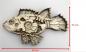 Preview: Steampunk Fisch als Mandala Wandbild - Abmessungen